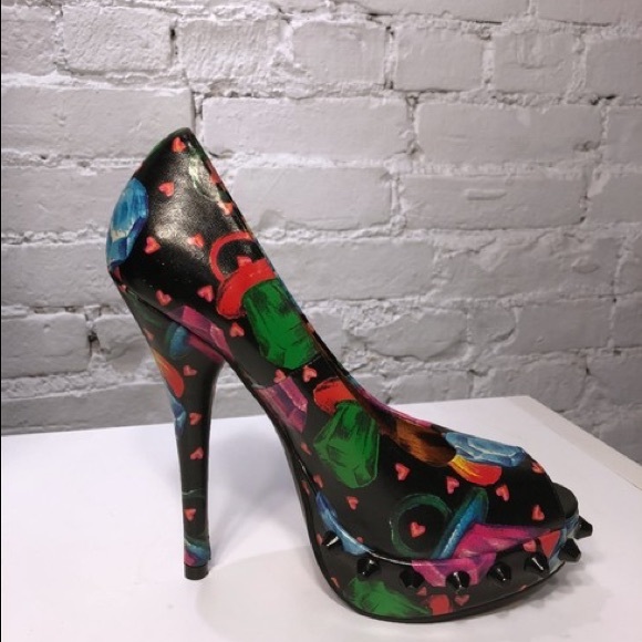 NWOT IRON FIST RING POP HEELS (fits like a sz 10) - Picture 5 of 7